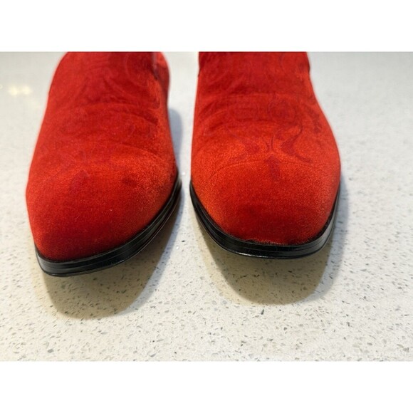 After Midnight Mens Embellished Velvet Formal Dress Loafers Shoes 10.5 Red 7017 main image 12